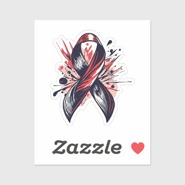 Sticker Soutien du cancer (Feuille)