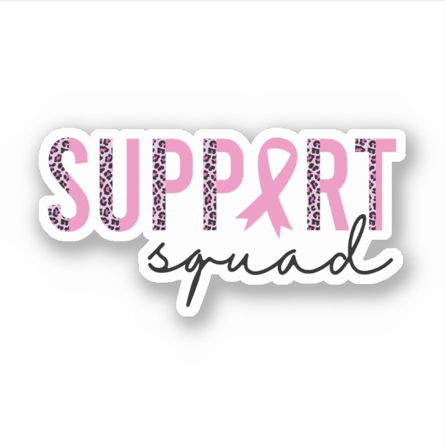 Sticker Soutien Équipe Cancer du sein, Cancer de l'équipe (Devant)