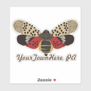 Sticker Souvenir Customisé à la lanternfly tachetée