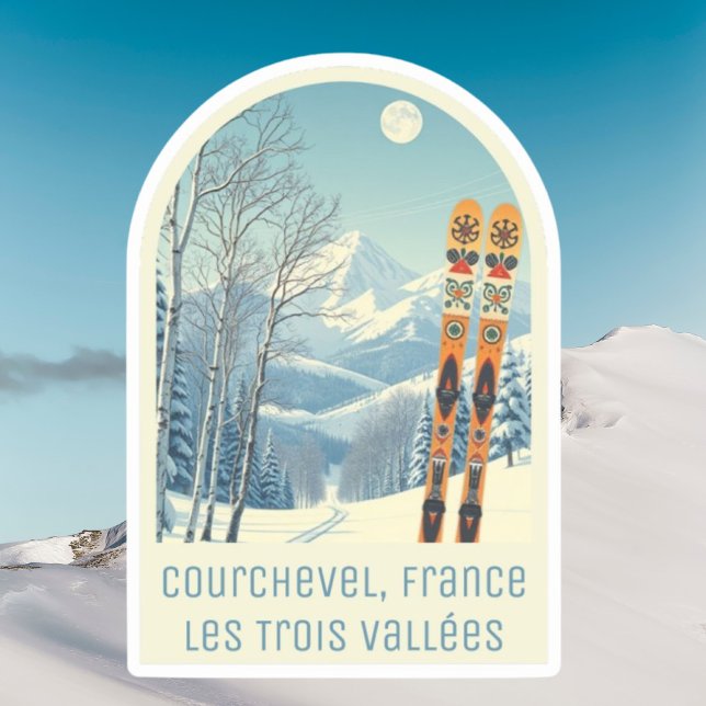 Sticker Souvenir de vacances ski de Courchevel France (Créateur téléchargé)