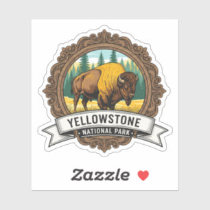 Sticker Souvenir du parc national de Yellowstone
