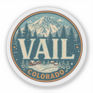 Sticker souvenirs d'été vintage Vail colorado extérieur