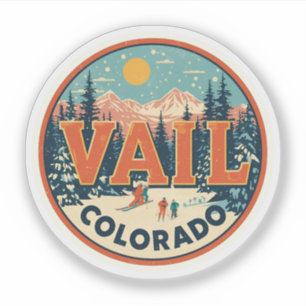 Sticker souvenirs d'été vintage Vail colorado extérieur