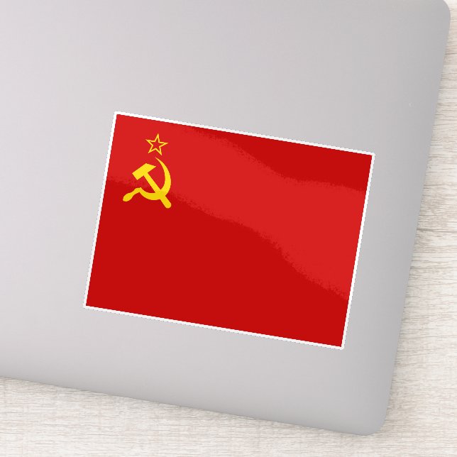 Sticker Soviet Union Flag, USSR, CCCP, Communism, Lenin (Détail)