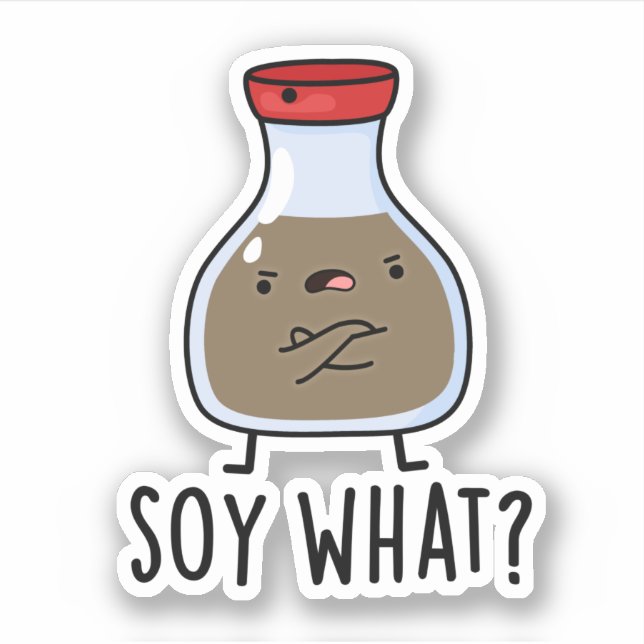 Sticker Soy Quel Drôle Pun De Sauce De Soja (Devant)