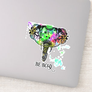 Sticker Soyez audacieux éléphant de mandala de boho