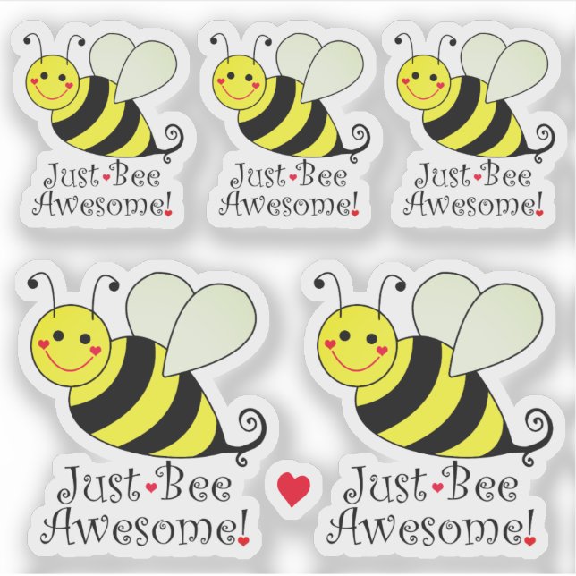 Sticker Soyez Simplement Génial Bumble Bees Contour Cut (Devant)