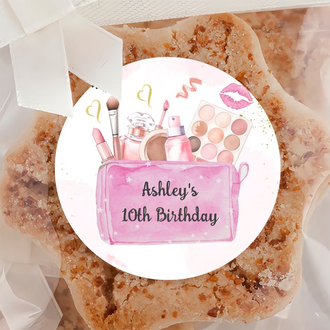 Sticker spa Party de maquillage fille Anniversaire (Créateur téléchargé)
