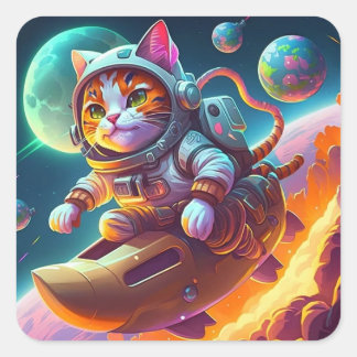 Sticker Space Cat