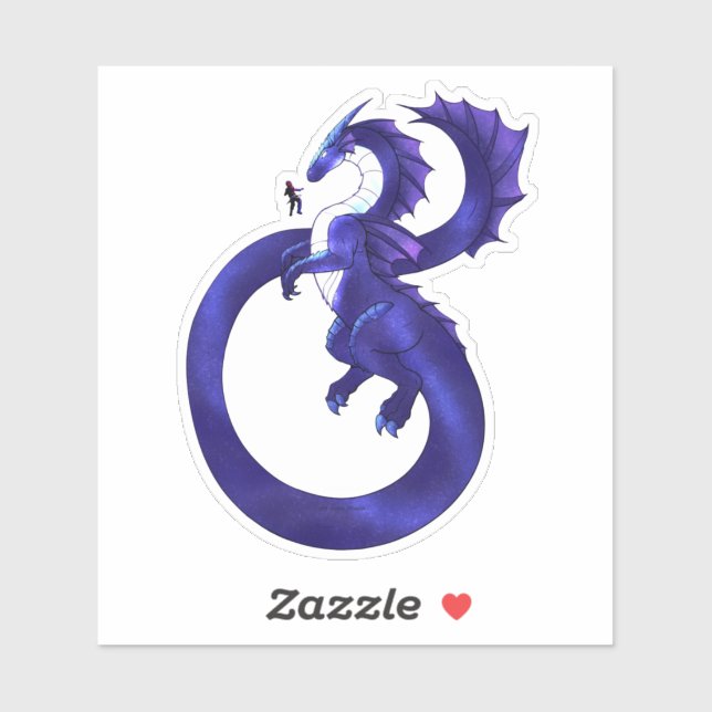 Sticker Space Dragon Draco (Feuille)