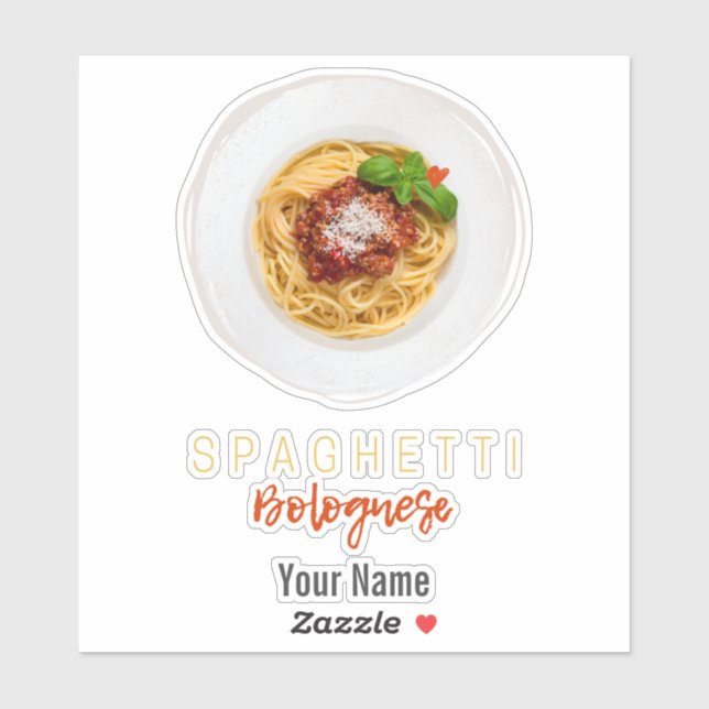 Sticker Spaghetti bolognaise pâtes nouilles chef gourmet (Feuille)