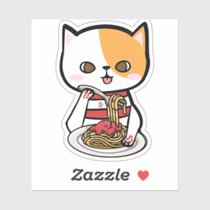 Sticker Spaghetti mangeur de chats