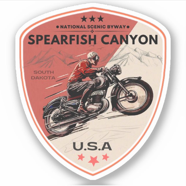 STICKER SPEARFISH CANYON AUTOROUTE PITTORESQUE BYWAY (Devant)