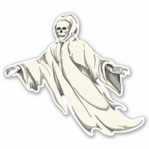 Sticker Spectre flottant d'Halloween vintage