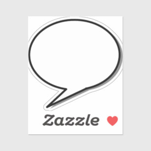 Sticker speech-bubble arrow