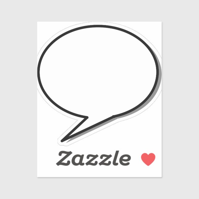 Sticker speech-bubble arrow (Feuille)