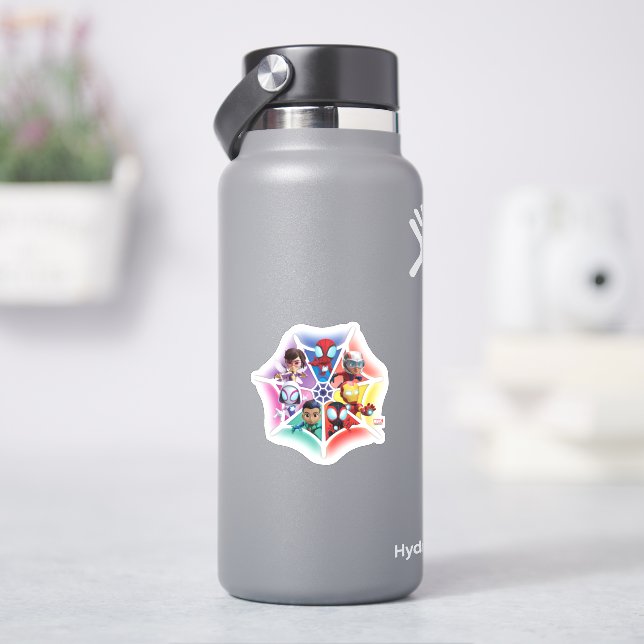 Sticker Spidey et ses Extraordinaires amis Glowing Web Gra (HydroFlask)