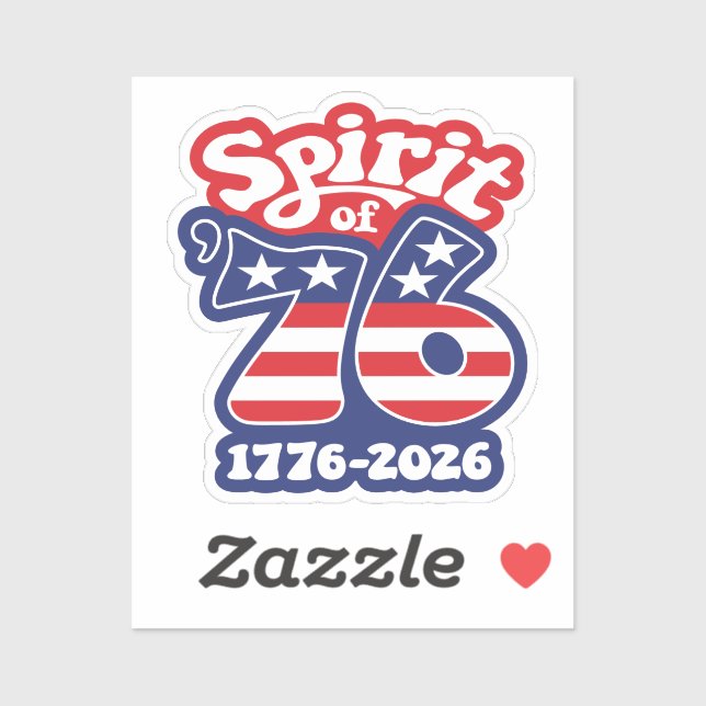 Sticker Spirit of 76 - Super USA 250 - 1776-2026 (Feuille)