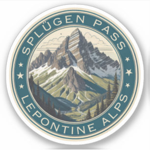 Sticker Splügen Pass Alpes Alpes Lepontine Alpes