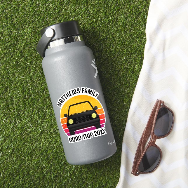Sticker Spring Break Road Trip Sunset Custom Laptop (HydroFlask Insitu)