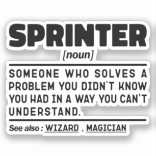 Sticker Sprinter Noun Définition Sport Fitness Cool