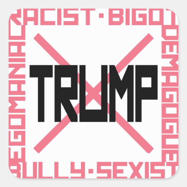 Sticker Sq Anti-Trump (Devant)