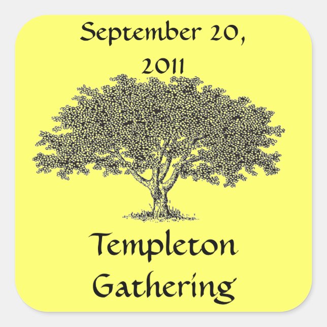 Sticker (sq) - Family Tree Name Tag (Front)