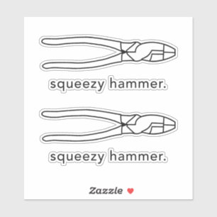 Sticker Squeezy Hammer Funny Electricien