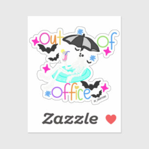 Sticker Squelette de détente hors du bureau  