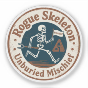 Sticker Squelette Rogue Méfait Exhumé