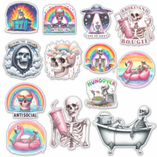 Sticker Squelette sarcastique