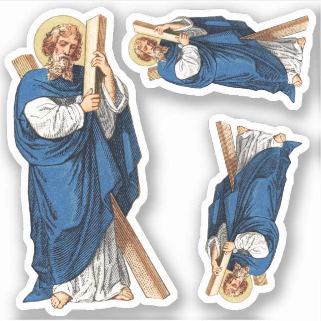 Sticker St. Andrew l'Apôtre (P 006) 3-Haut - Contour (Devant)