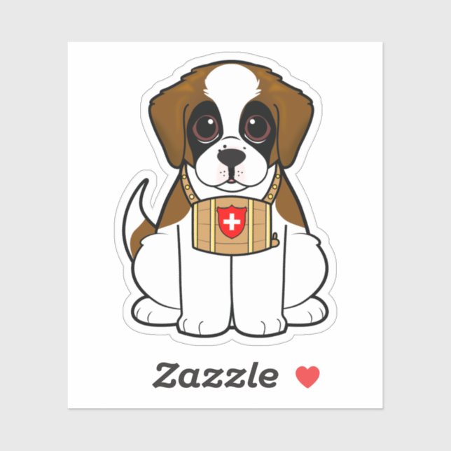 Sticker St. Bernard Puppy (Feuille)