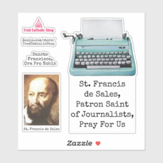 Sticker St. Francis De Sales Catholique Saint Prière