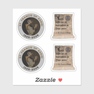 Sticker St. François d'Assise 1226–2026 & Objet-Cadeau de 