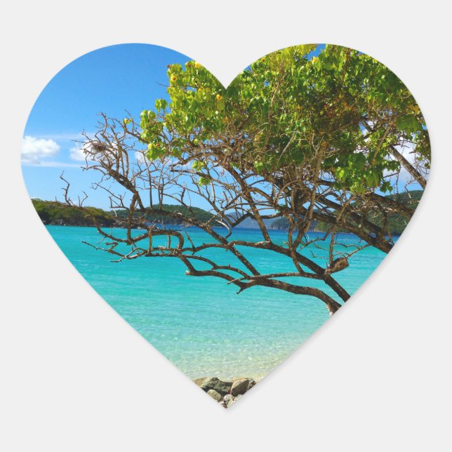 Sticker St. John Heart de Cinnamon Bay (Devant)