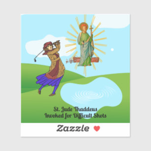 Sticker St. Jude Thaddeus & Intrepid Femme Golfeur