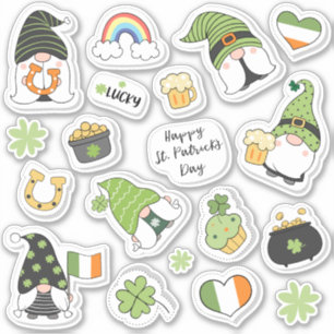 Sticker St. Patrick's Day Différentes icônes amusantes et 