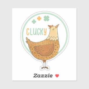 Sticker St. Patricks Day Poulet chanceux