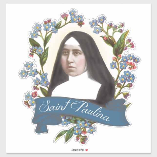 Sticker St Paulina Pauline Patron Saint de la Diabétique (Feuille)