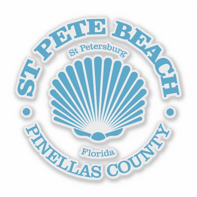 Sticker St Pete Beach (coquillage) (Devant)