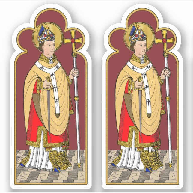 Sticker St. Thomas Becket avec épée (M 033; Colorisé) (Devant)