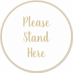 Sticker Stand Six Pieds Apart Covid 19 Grand Étage Circle