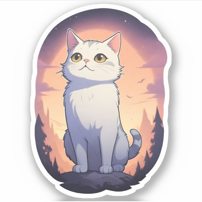 Sticker Stargazing Kitty (Devant)