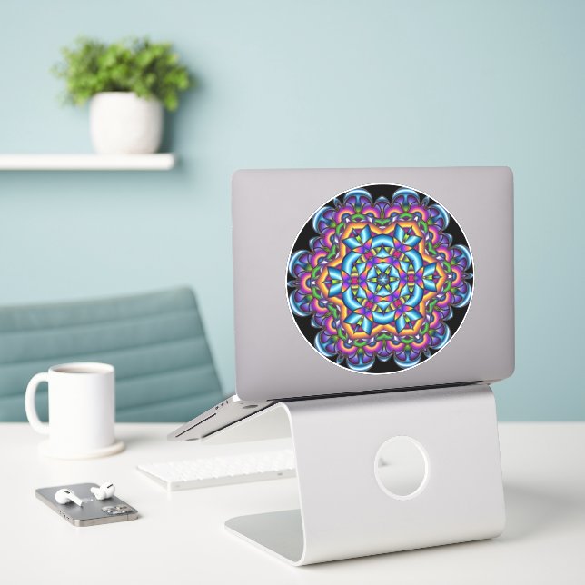 Sticker Starlet Mandala (Ordinateur portable sur le bureau)
