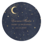 Stars de la lune bleue de minuit Quinceanera