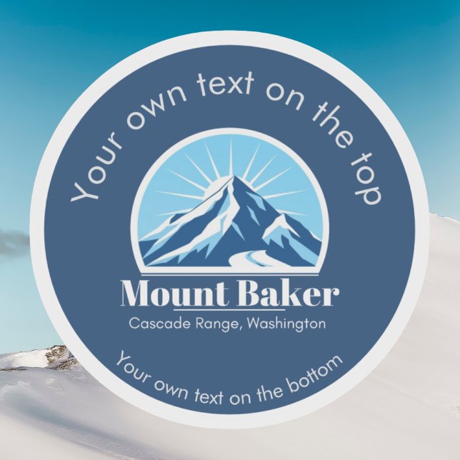 Sticker Station de ski Cascade Mount Baker Washington  (Créateur téléchargé)