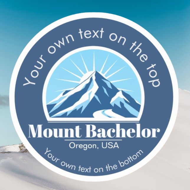 Sticker Station de ski du Mont Bachelor Oregon (Créateur téléchargé)