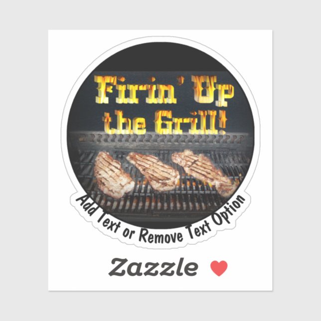 Sticker Steaks sur le Grill (Feuille)