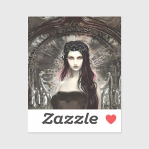 Sticker Steampunk Fallen Angel   Art sombre